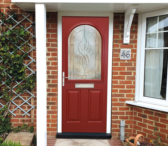 A Red Composite Front Door