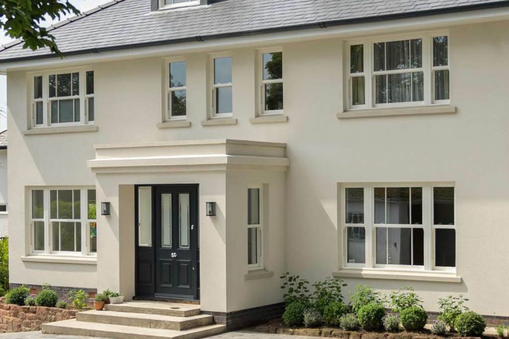modern upvc sliding sash window